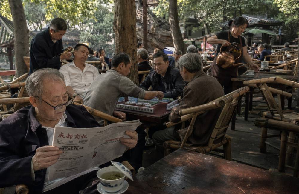 Chengdu, maison de th&eacute;
