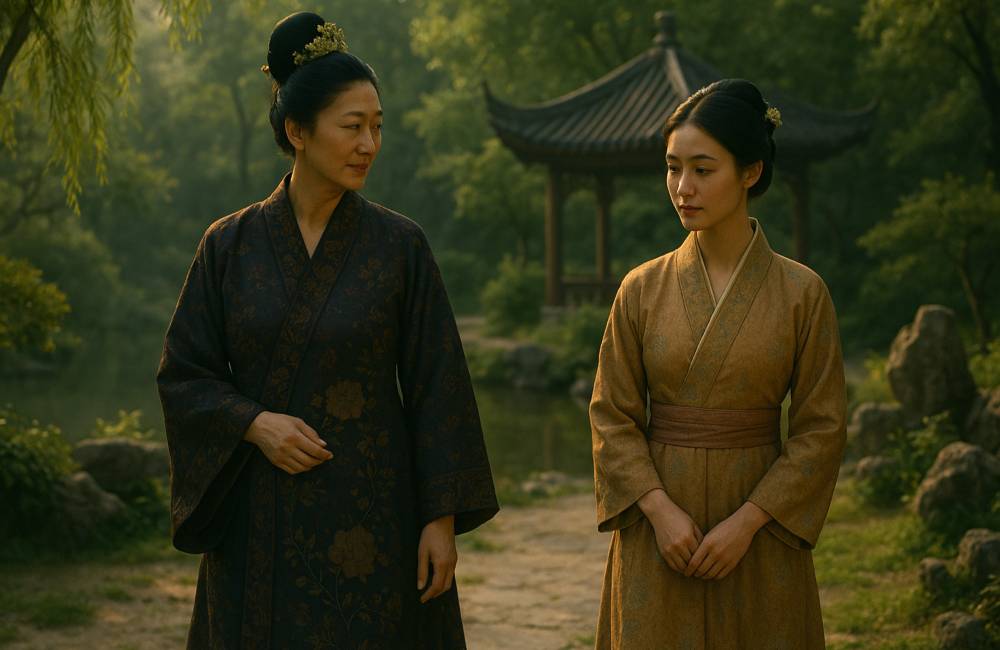 Impératrice et concubine se promènent