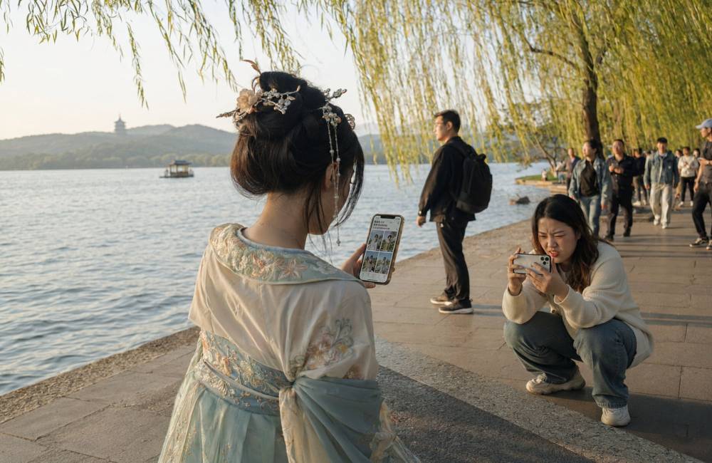 hangzhou, lac de l'ouest, hanfu
