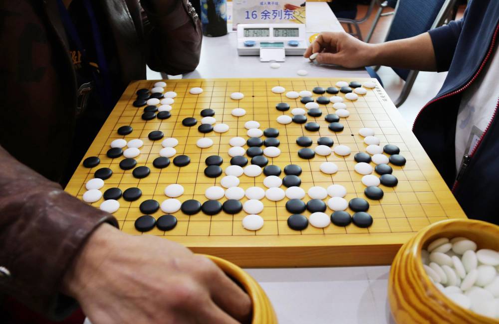 Partie de jeu de go en Chine