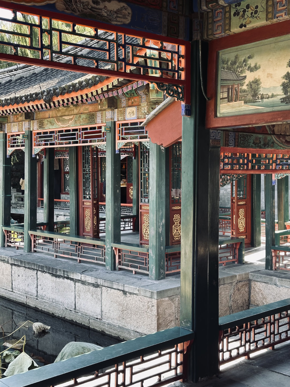 Couloir traditionnel, Architecture traditionnelle, Pékin, Palais d’Été de Pékin