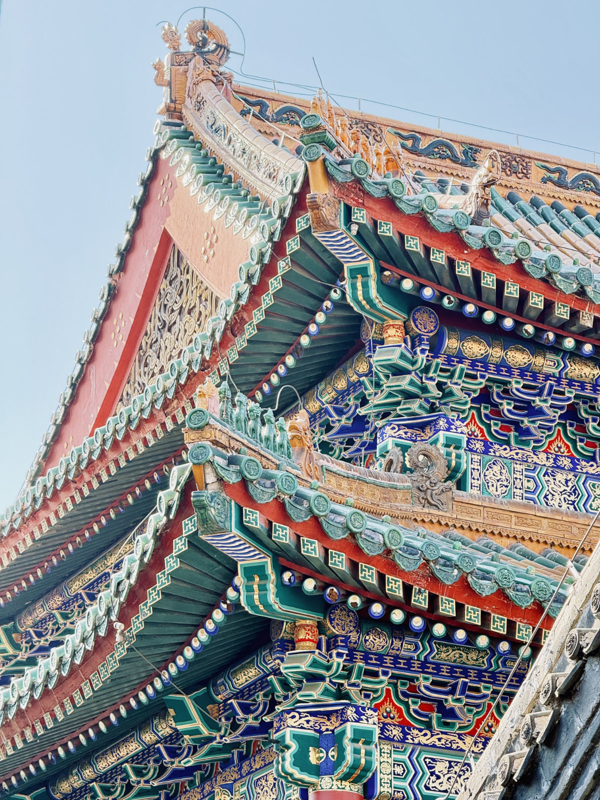 Détail architectural, Architecture traditionnelle, Shenyang, Cité interdite de Shenyang, Toits traditionnels chinois