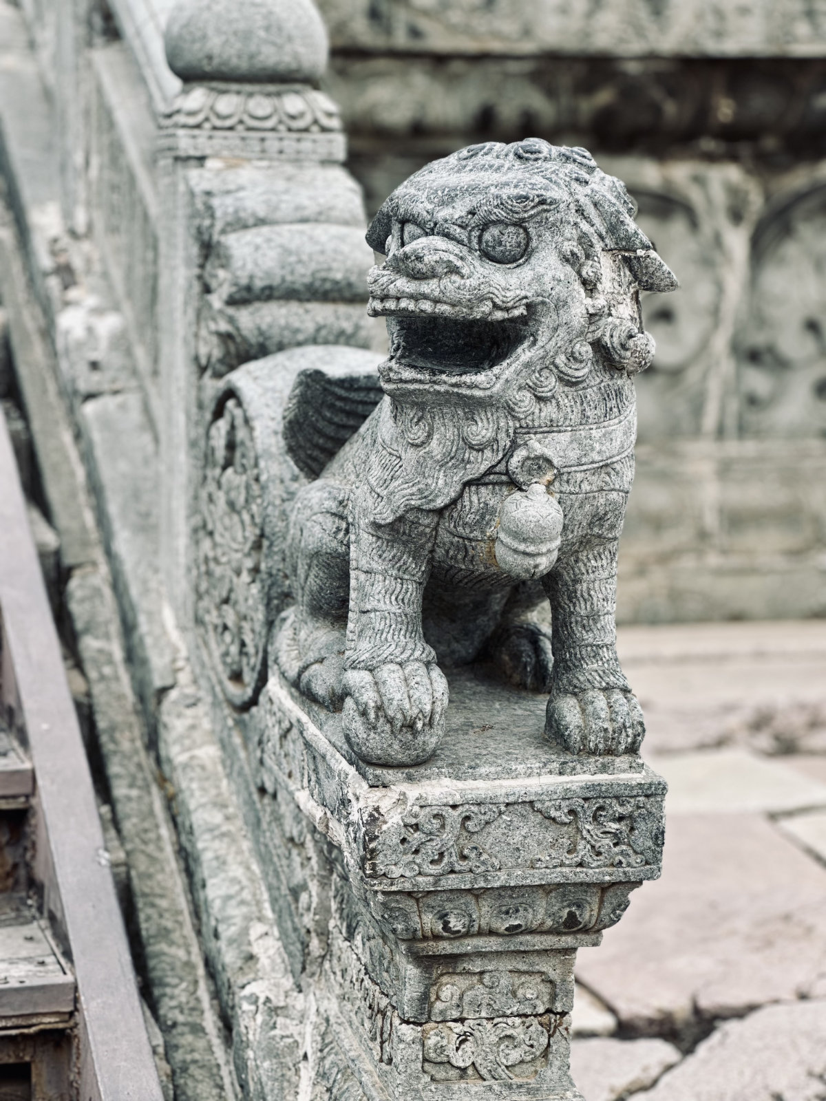 Shenyang, Détail architectural, Parc Beiling de Shenyang