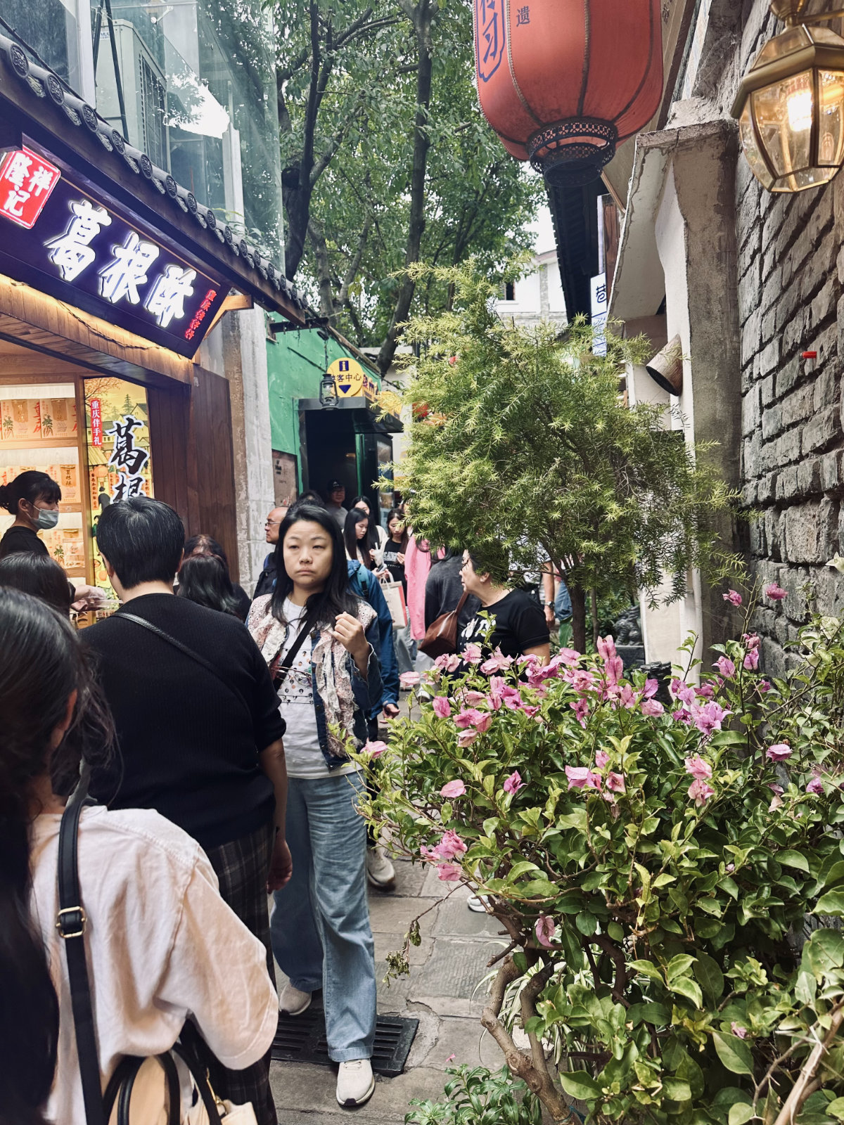 Chongqing Mountain City Alley, Chongqing, Lanternes rouges, Ruelle ancienne, Ruelle végétalisée, Scène de rue